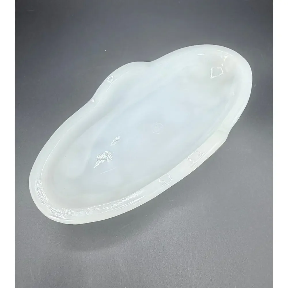 Vintage McKee Pressed Cut Milk Glass Relish Dish – Early American EAPG